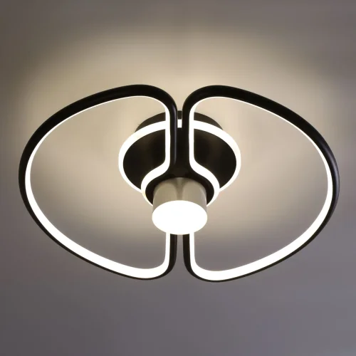 Светильник потолочный LED Толедо 312012601 DeMarkt чёрный 1 лампа, основание чёрное в стиле современный хай-тек  фото 4