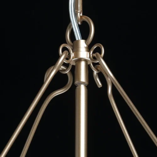 Люстра подвесная Илоника 451011606 MW-Light прозрачная на 6 ламп, основание золотое в стиле современный  фото 10