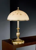 Настольная лампа P 6208 G Reccagni Angelo бежевая 2 лампы, основание античное бронза металл в стиле классический 