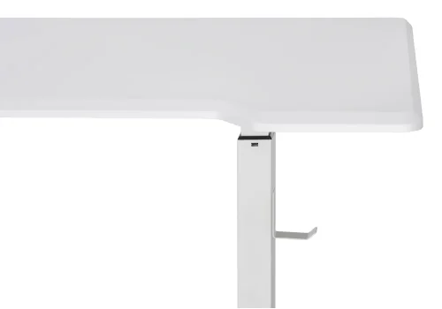 Компьютерный стол Маркос с механизмом подъема 140х80х75 белый / шагрень белая 578485 Woodville столешница белая из мдф фото 8