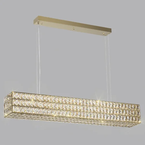 Люстра подвесная LED Panta 4926/48L Odeon Light прозрачная на 1 лампа, основание золотое в стиле современный  фото 4