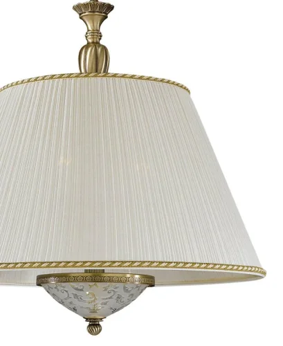 Люстра подвесная  L 6402/50 Reccagni Angelo белая на 3 лампы, основание античное бронза в стиле классический  фото 3
