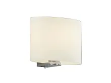 Бра с выключателем 14361/A opal glass Newport белый 1 лампа, основание хром в стиле американский современный 