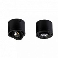 Светильник накладной LED Reflector 1777-1C Favourite чёрный 1 лампа, основание чёрное в стиле современный круглый