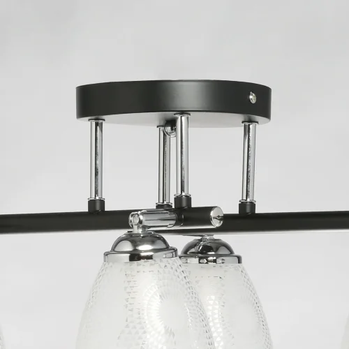 Светильник потолочный Тетро 673017106 DeMarkt белый 6 ламп, основание чёрное в стиле современный  фото 11