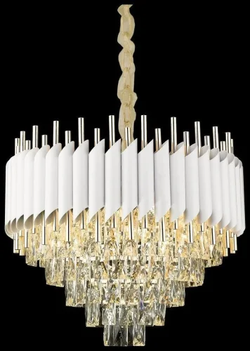 Люстра подвесная Cartuccia WE138.12.003 Wertmark прозрачная белая на 12 ламп, основание золотое в стиле классический 