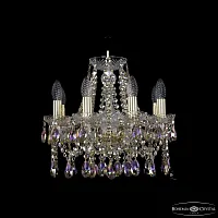Люстра подвесная 1413/8/141 G R801 Bohemia Ivele Crystal без плафона на 8 ламп, основание золотое в стиле классический sp