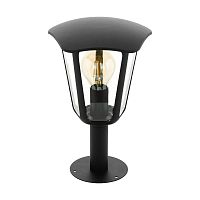 Парковый светильник Monreale 98122 Eglo уличный IP44 чёрный 1 лампа, плафон прозрачный в стиле современный E27