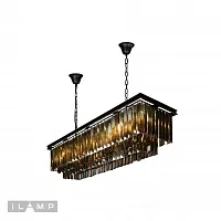 Люстра подвесная Triumph 6119 BK iLamp чёрная на 10 ламп, основание чёрное в стиле американский современный Люстра подвесная Triumph 6119 BK iLamp чёрная на 10 ламп, основание чёрное в стиле американский современный