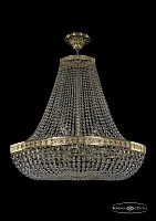 Люстра потолочная хрустальная 19113/H2/70IV G Bohemia Ivele Crystal прозрачная на 12 ламп, основание золотое в стиле классика sp