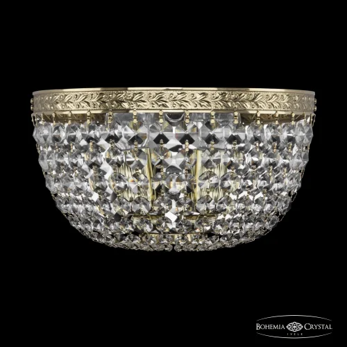 Бра 19111B/25IV G Bohemia Ivele Crystal прозрачный на 2 лампы, основание золотое в стиле классический sp