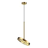 Светильник подвесной LED Bergi 5079/15L Odeon Light серый бежевый разноцветный 1 лампа, основание золотое в стиле современный 