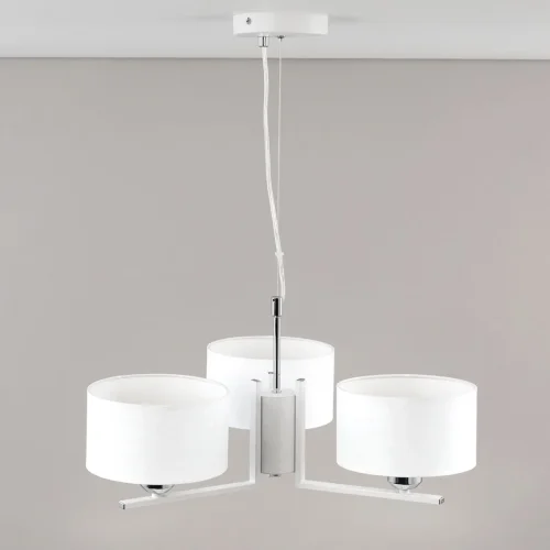 Люстра подвесная Тильда CL469130 Citilux белая на 3 лампы, основание белое в стиле современный  фото 6