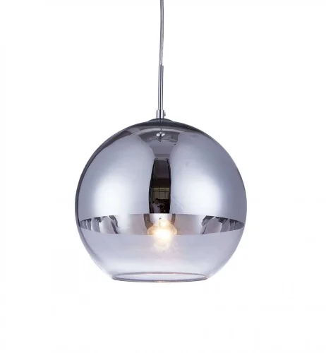 Светильник подвесной Veroni LDP 1029-200 CHR Lumina Deco хром прозрачный 1 лампа, основание хром в стиле современный шар