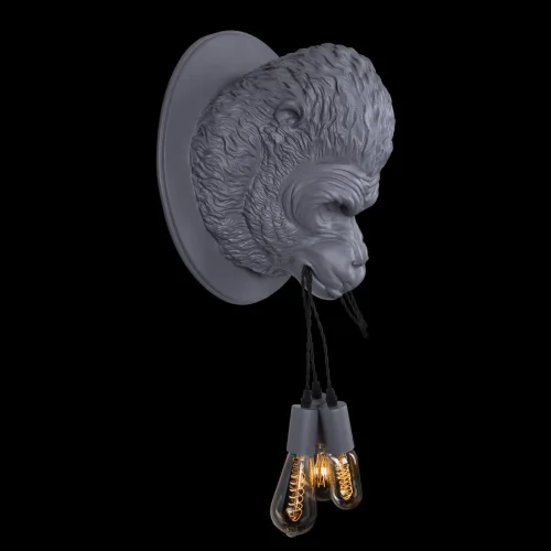Бра Gorilla 10178 Grey LOFT IT без плафона на 3 лампы, основание серое в стиле современный обезьяна фото 6