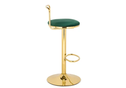 Полубарный стул Lusia green / gold 15679 Woodville, зелёный/велюр, ножки/металл/золотой, размеры - ****380*400 фото 3