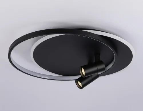 Светильник потолочный LED с пультом FL51393 Ambrella light чёрный 1 лампа, основание чёрное в стиле хай-тек современный  фото 8