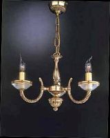 Люстра подвесная  L 4750/3 Reccagni Angelo белая на 3 лампы, основание золотое в стиле классический 