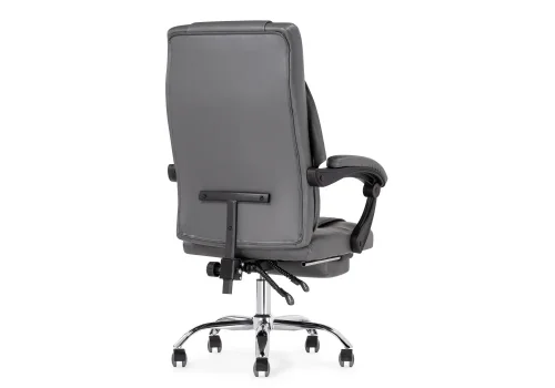 Компьютерное кресло Born gray 15347 Woodville, серый/экокожа, ножки/металл/хром, размеры - *1120***610*660 фото 6