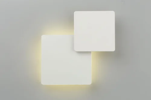 Бра LED Banbury OML-42611-10 Omnilux белый на 1 лампа, основание белое в стиле хай-тек квадраты фото 2