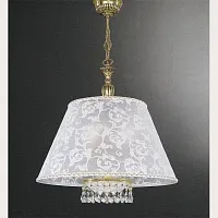 Люстра подвесная L 7130/50  Reccagni Angelo белая на 5 ламп, основание золотое в стиле классический 