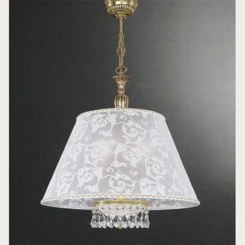 Люстра подвесная L 7130/50  Reccagni Angelo белая на 5 ламп, основание золотое в стиле классический 