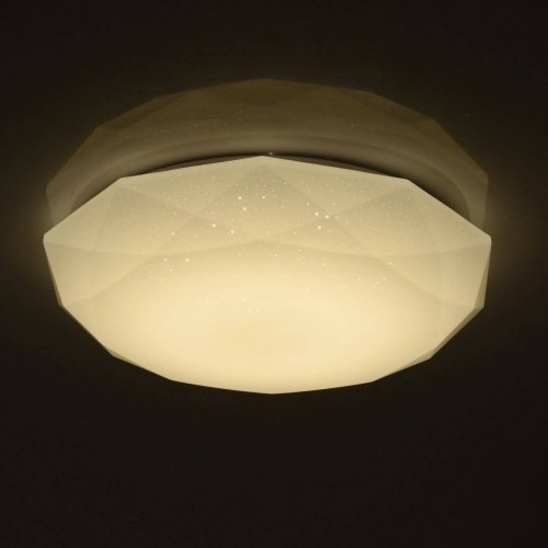 Светильник потолочный LED Ривз 674014801 MW-Light белый 1 лампа, основание белое в стиле хай-тек  фото 2