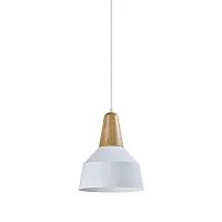Светильник подвесной Milagros V1561-1P Moderli белый 1 лампа, основание белое в стиле скандинавский 