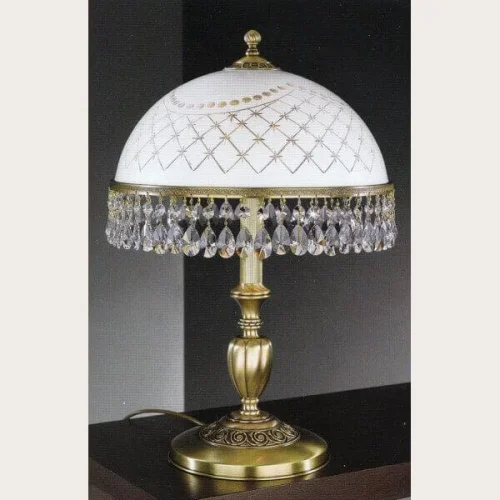 Настольная лампа P 7000 G Reccagni Angelo белая 2 лампы, основание античное бронза латунь металл в стиле классический 