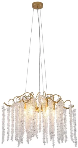Люстра подвесная Liana 4134-6P Favourite прозрачная на 6 ламп, основание матовое золото в стиле классический ветви