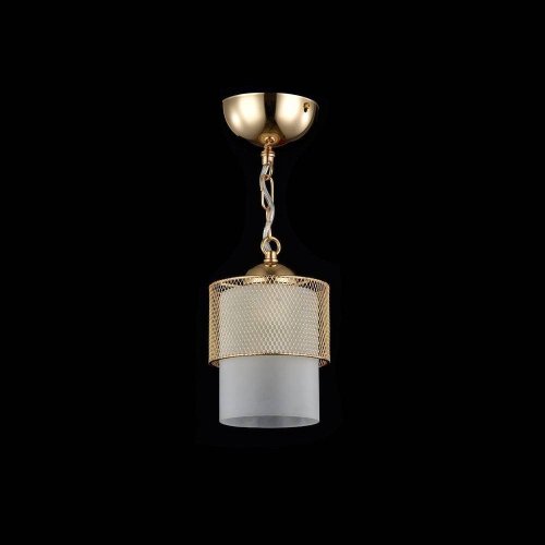 Светильник подвесной Ornella FR2201-PL-01-G Freya белый 1 лампа, основание золотое в стиле современный 