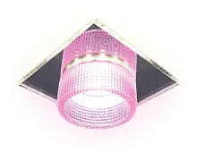 Светильник точечный TN356 Ambrella light розовый 1 лампа, основание хром в стиле модерн хай-тек 