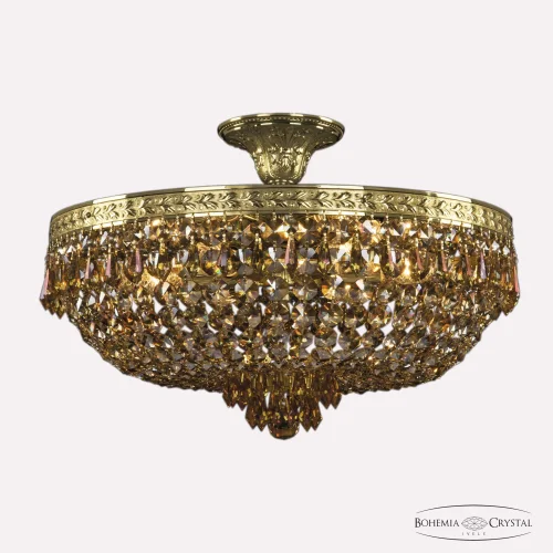 Люстра потолочная 19271/45IV G R777 Bohemia Ivele Crystal золотая янтарная на 6 ламп, основание золотое в стиле классический sp фото 5