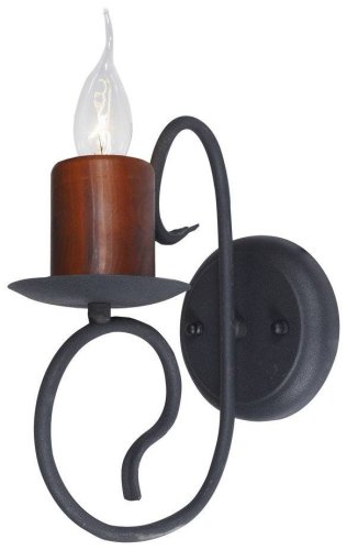 Бра  590-701-01 Velante без плафона на 1 лампа, основание чёрное коричневое в стиле кантри 