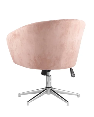 Кресло Харис регулируемое, замша, пыльно-розовый УТ000001782 Stool Group, розовый/искусственная замша, ножки/металл/серебристый, размеры - ****700*660мм фото 5