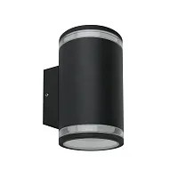 Настенный светильник Nunki A1910AL-2BK Arte Lamp уличный IP65 чёрный 2 лампы, плафон чёрный в стиле современный GX53