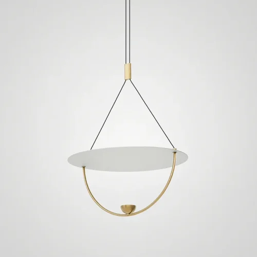 Светильник подвесной LED Liria 232618-26 ImperiumLoft белый золотой 1 лампа, основание золотое в стиле современный лофт 