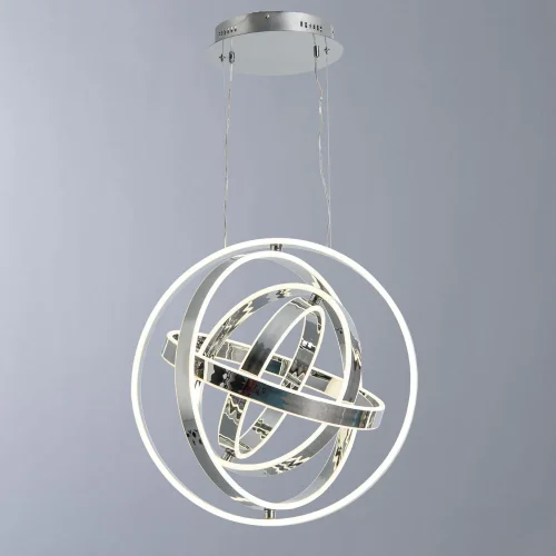 Люстра подвесная LED Mirror 1612/02 SP-1 Divinare хром на 1 лампа, основание хром в стиле современный кольца фото 2