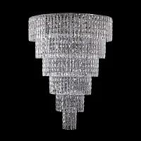 Люстра каскадная хрустальная Bergamo E 1.11.120.201 N Dio D'Arte прозрачная на 43 лампы, основание никель в стиле классический арт-деко 