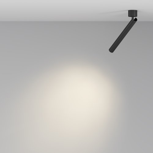 Спот с 1 лампой LED Focus T C141CL-L300-6W3K-B Maytoni чёрный LED в стиле современный хай-тек трубочки фото 5
