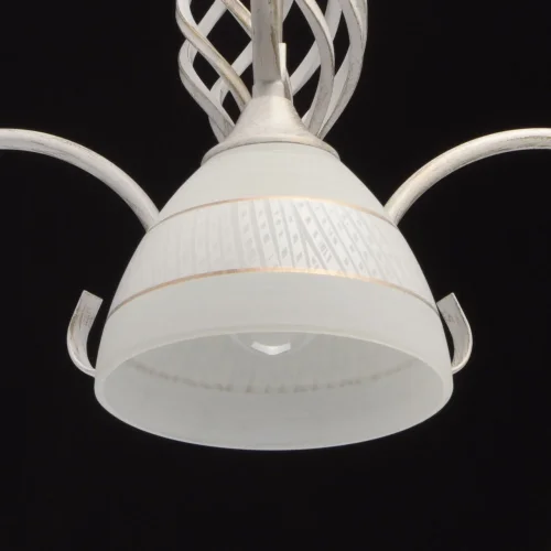Люстра подвесная Ариадна 450018103 DeMarkt белая на 3 лампы, основание патина белое в стиле классический  фото 6
