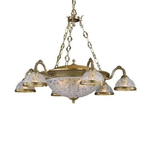 Люстра подвесная  L 6202/6+4 Reccagni Angelo белая на 10 ламп, основание античное бронза в стиле классический 