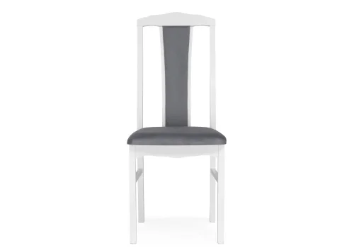 Деревянный стул Гроджин серый / белый 528932 Woodville, серый/велюр, ножки/массив березы дерево/белый, размеры - ****420*500 фото 2