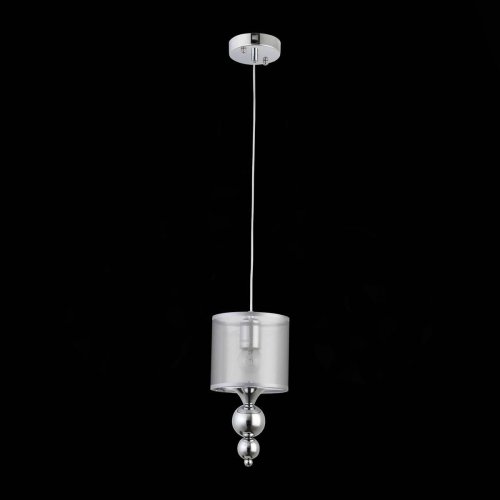 Светильник подвесной Pazione SLE107103-01 Evoluce серый серебряный 1 лампа, основание хром в стиле современный  фото 2