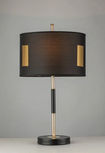 Настольная лампа Oggebio E 4.1.T2 BKG Arti Lampadari чёрная 1 лампа, основание чёрное металл в стиле современный  фото 3