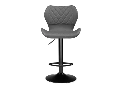 Барный стул Porch gray / black 15725 Woodville, серый/экокожа, ножки/металл/чёрный, размеры - *1080***460*490 фото 2
