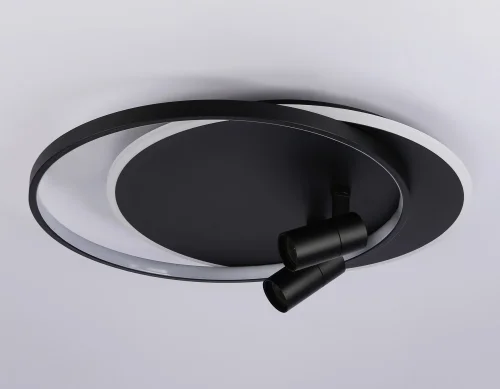 Светильник потолочный LED с пультом FL51393 Ambrella light чёрный 1 лампа, основание чёрное в стиле хай-тек современный  фото 9