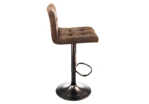 Барный стул Paskal vintage brown 1883 Woodville, коричневый/ткань, ножки/металл/коричневый, размеры - ****430*470 фото 4