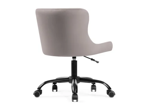 Компьютерное кресло Эдон серое  566504 Woodville, серый/велюр, ножки/пластик/чёрный, размеры - *820***500*600 фото 4