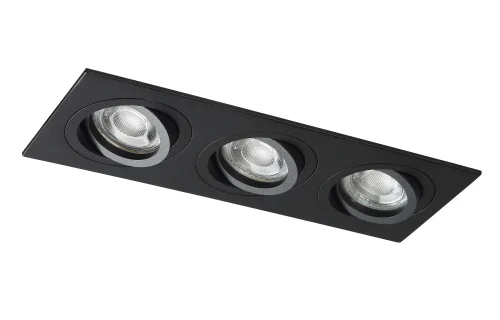 Светильник точечный CLT 002C3 BL Crystal Lux чёрный 3 лампы, основание чёрное в стиле современный 